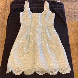 Bebe light aqua sequin dress!
